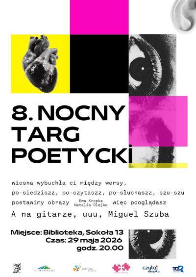 Grafika promująca 8. Nocny Targ Poetycki